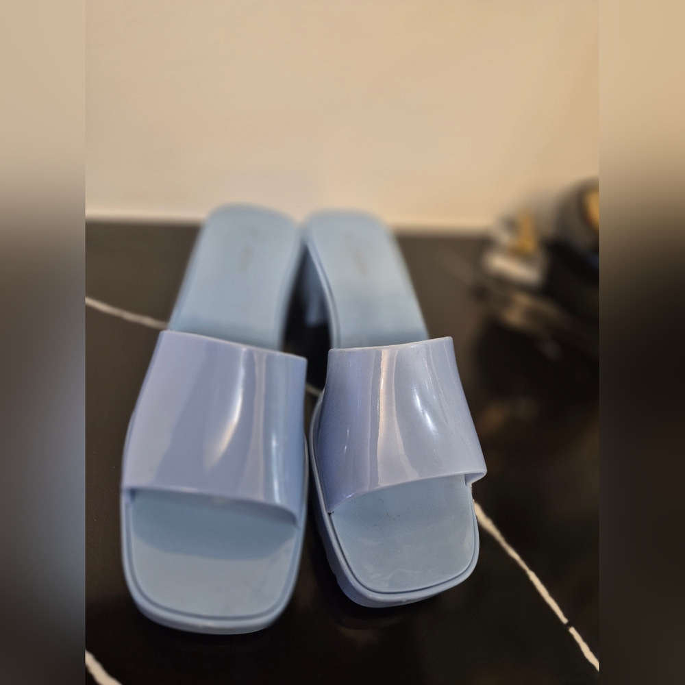Women's Blue Slide Sandals
